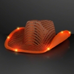 Orange Light Up Cowboy Hats