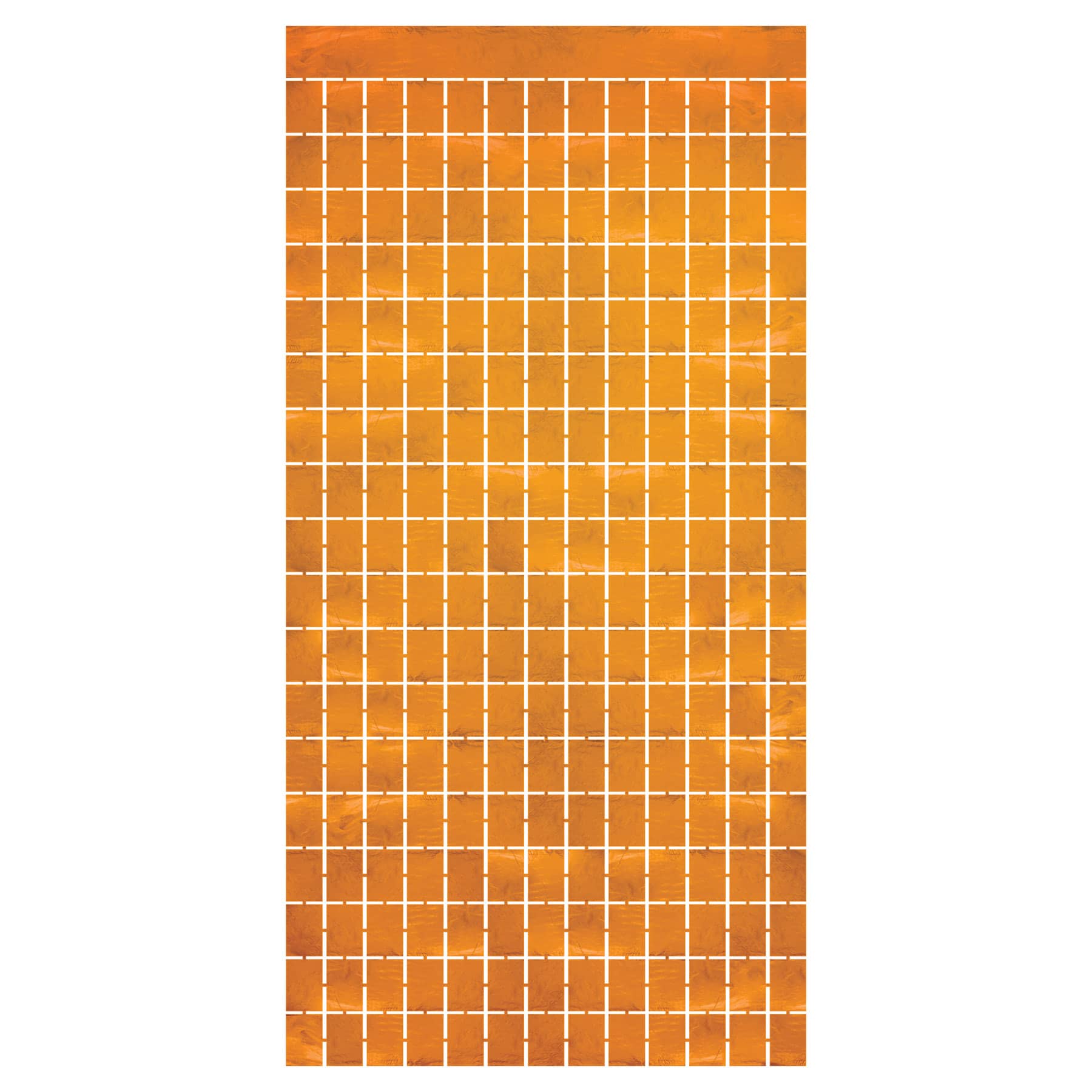 Orange Metallic Square Curtain