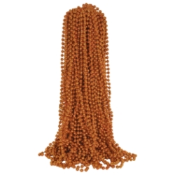 Orange Party Beads (Pack of 300) orange party beads, bulk party beads, orange beads pack of 300, parade throw beads, party favors orange, Halloween beads, school spirit beads, colorful bead necklaces, Party Express beads
