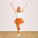 Orange Plastic Fringed Tiara (Pack of 12) - 66580-O