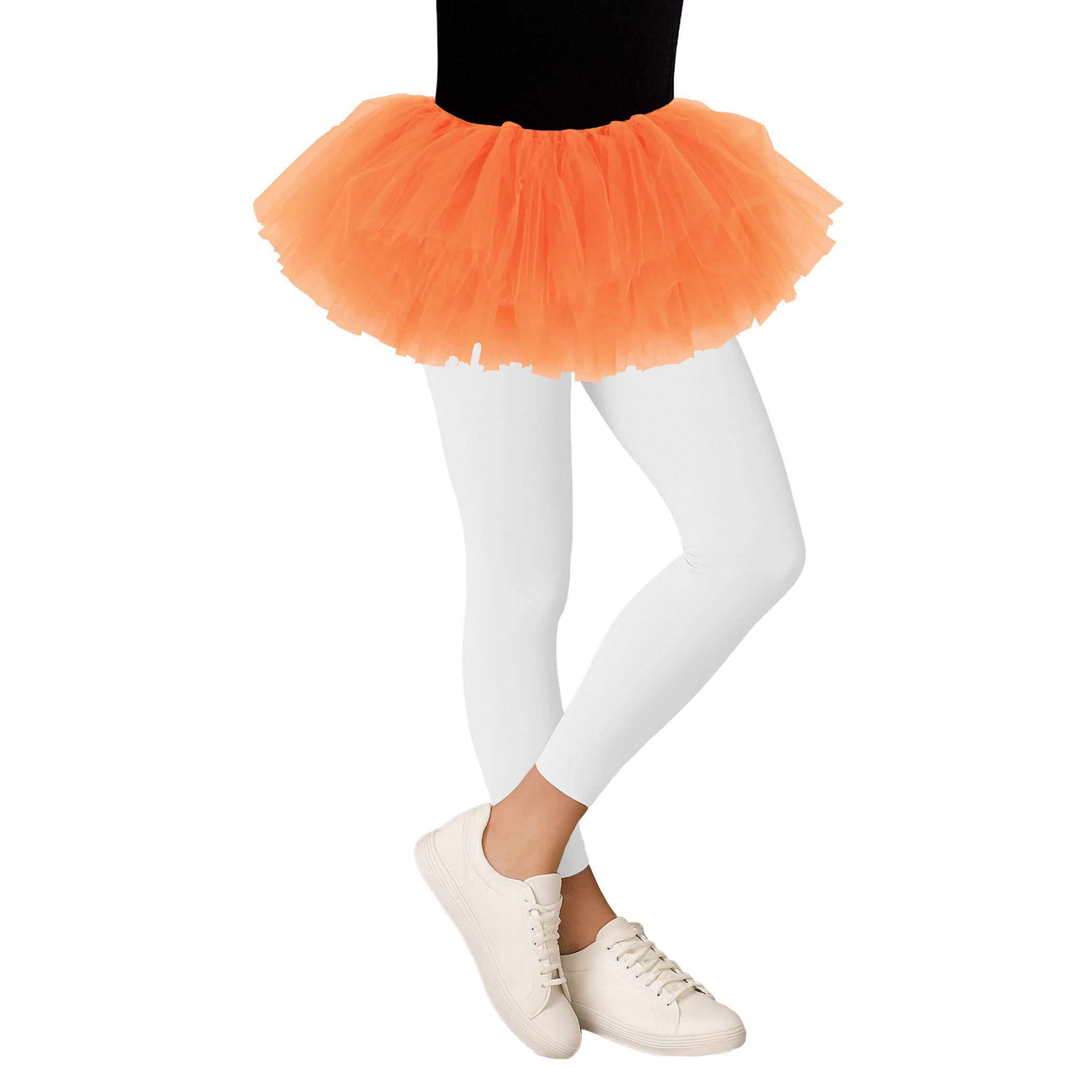 Orange Tutu (Pack of 6) orange tutu, orange tulle skirt, tutu pack of 6, 5-layer tutu, elastic waistband tutu, costume tutus, party tutus, group costume accessories, one size fits most tutu, Party Express tutus