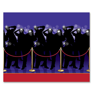 Paparazzi Backdrop on the red carpet printed on thin plastic material.