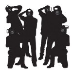 Black Paparazzi Props printed on thin plastic material.