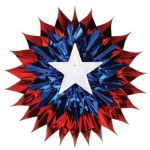 Metallic Patriotic Fan-Burst