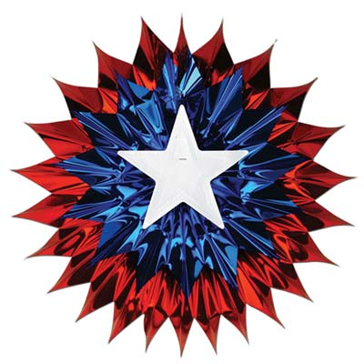 Metallic Patriotic Fan-Burst