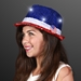 Red, White & Blue Sequin Light Up Fedora Hats