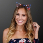 Patriotic LED Cat Ears Headband