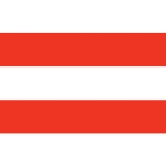 Patriotic Stripes Backdrop printed on white thin plastic material with red strips.
