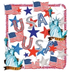 Patriotic Trimorama for the 4th of July