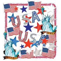 Patriotic Trimorama for the 4th of July