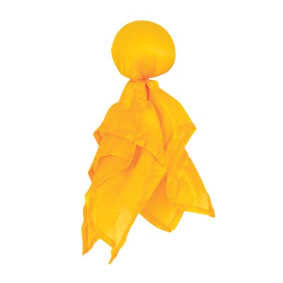 Yellow penalty flag that replicates the ones used at football games.