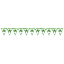 Soccer Pennant Banner - Brasil (Pack of 6) Brasil pennant banner, Brazil soccer banner, green yellow soccer décor, Brasil flag decorations, soccer party supplies, all-weather pennant banner, Party Express Brasil banner, international sports decorations