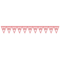 Soccer Pennant Banner - Canada (Pack of 6) Canada pennant banner, Canadian soccer banner, red white soccer décor, maple leaf decorations, soccer party supplies, all-weather pennant banner, Party Express Canada banner, international sports decorations