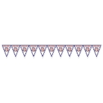 Soccer Pennant Banner - France (Pack of 6) France pennant banner, French soccer banner, Tricolore decorations, blue white red soccer décor, France flag party supplies, all-weather pennant banner, Party Express France banner, international sports decorations