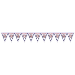 Soccer Pennant Banner - France (Pack of 6) France pennant banner, French soccer banner, Tricolore decorations, blue white red soccer décor, France flag party supplies, all-weather pennant banner, Party Express France banner, international sports decorations