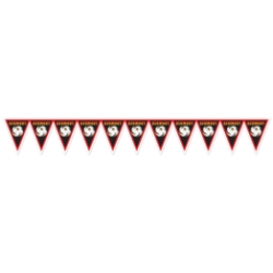 Soccer Pennant Banner - Germany (Pack of 6) Germany pennant banner, German soccer banner, black red yellow soccer décor, Germany flag decorations, eagle shield Germany décor, soccer party supplies, all-weather pennant banner, Party Express Germany banner, international sports decorations