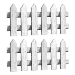 3-D White Fence Prop