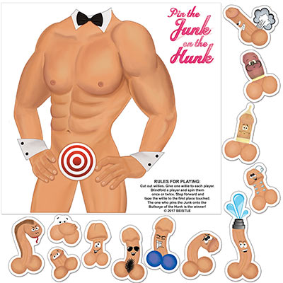 Pin The Junk On The Hunk Game for a bachelorette party