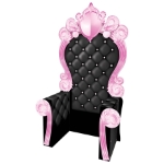 Pink & Black 3-D Prom Throne Prop