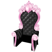 Pink & Black 3-D Prom Throne Prop