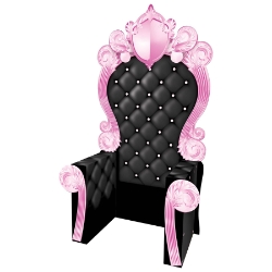 Pink & Black 3-D Prom Throne Prop