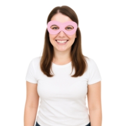 Pink Fabric Hero Mask (Pack of 12) pink hero mask, pink fabric mask, hero mask pack of 12, elastic superhero mask, kids party masks, costume accessories, superhero masks bulk, group costume masks, party express mask