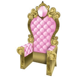 Pink & Gold 3-D Prom Throne Prop