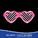 Pink Heart LED Shutter Glasses (Pack of 12) - 70033