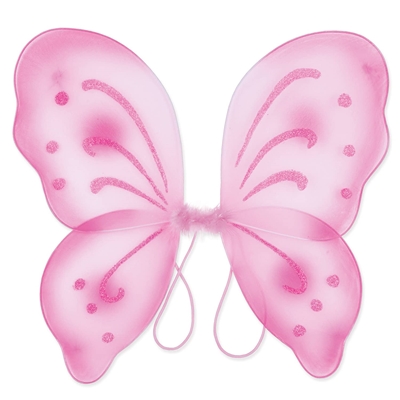 Pink Nylon Fairy Wings