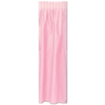 Pink Plastic Table Skirting (Pack of 6) pink table skirting, plastic table skirt, embossed vinyl table skirt, pink party decorations, banquet table skirting, Party Express table décor, pink event table cover, plastic table fringe