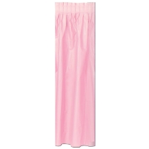 Pink Plastic Table Skirting (Pack of 6) pink table skirting, plastic table skirt, embossed vinyl table skirt, pink party decorations, banquet table skirting, Party Express table décor, pink event table cover, plastic table fringe
