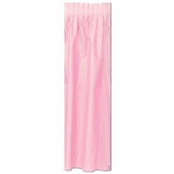 Pink Plastic Table Skirting (Pack of 6) pink table skirting, plastic table skirt, embossed vinyl table skirt, pink party decorations, banquet table skirting, Party Express table décor, pink event table cover, plastic table fringe