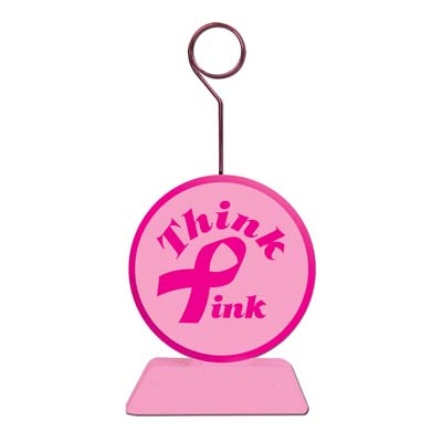 Pink Ribbon Photo/Ballloon Holder for breast cancer awareness 
