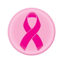 Pink Ribbon Satin Button