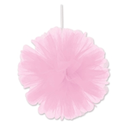 Pink Tulle Balls (Pack of 24) pink tulle balls, 8 inch tulle decorations, hanging tulle balls, pink party décor, tulle pom poms pink, pastel event decorations, baby shower tulle décor, Party Express tulle balls