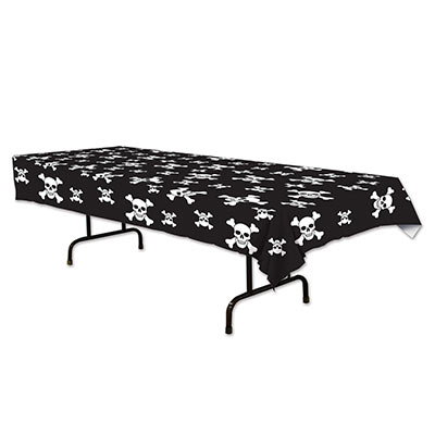Black Plastic Pirate Tablecover  