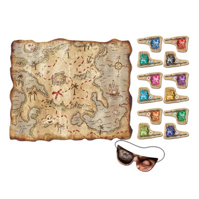 Pirate Treasure Map Party Game comes with a blind fold