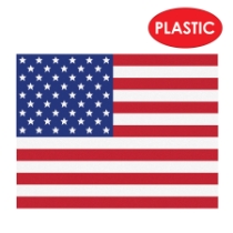 Plastic American Flag Placemats