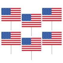 Plastic American Flag Yard Signs