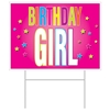 Plastic Birthday Girl Yard Sign (Pack of 6) Plastic Birthday Girl Yard Sign, birthday, girl, yard sign, decoration, wholesale, inexpensive, bulk