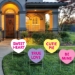 Plastic Candy Heart Yard Signs (Pack of 24)  - 70574