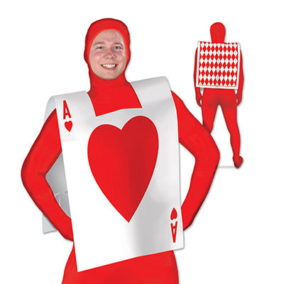 Light weight plastic card wearable of the ace of hearts.