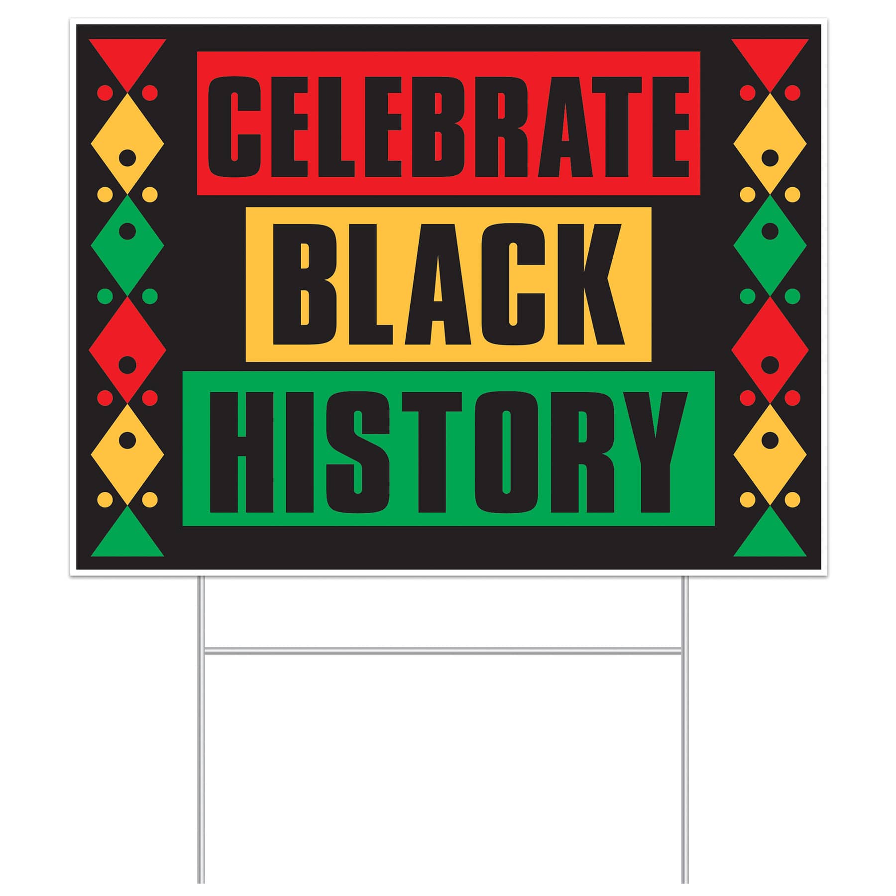 Plastic Celebrate Black History Yard Sign