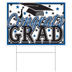 Plastic Congrats Grad Yard Sign