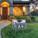 Blue Plastic Congrats Grad Yard Sign (Pack of 6)  - 53921-B