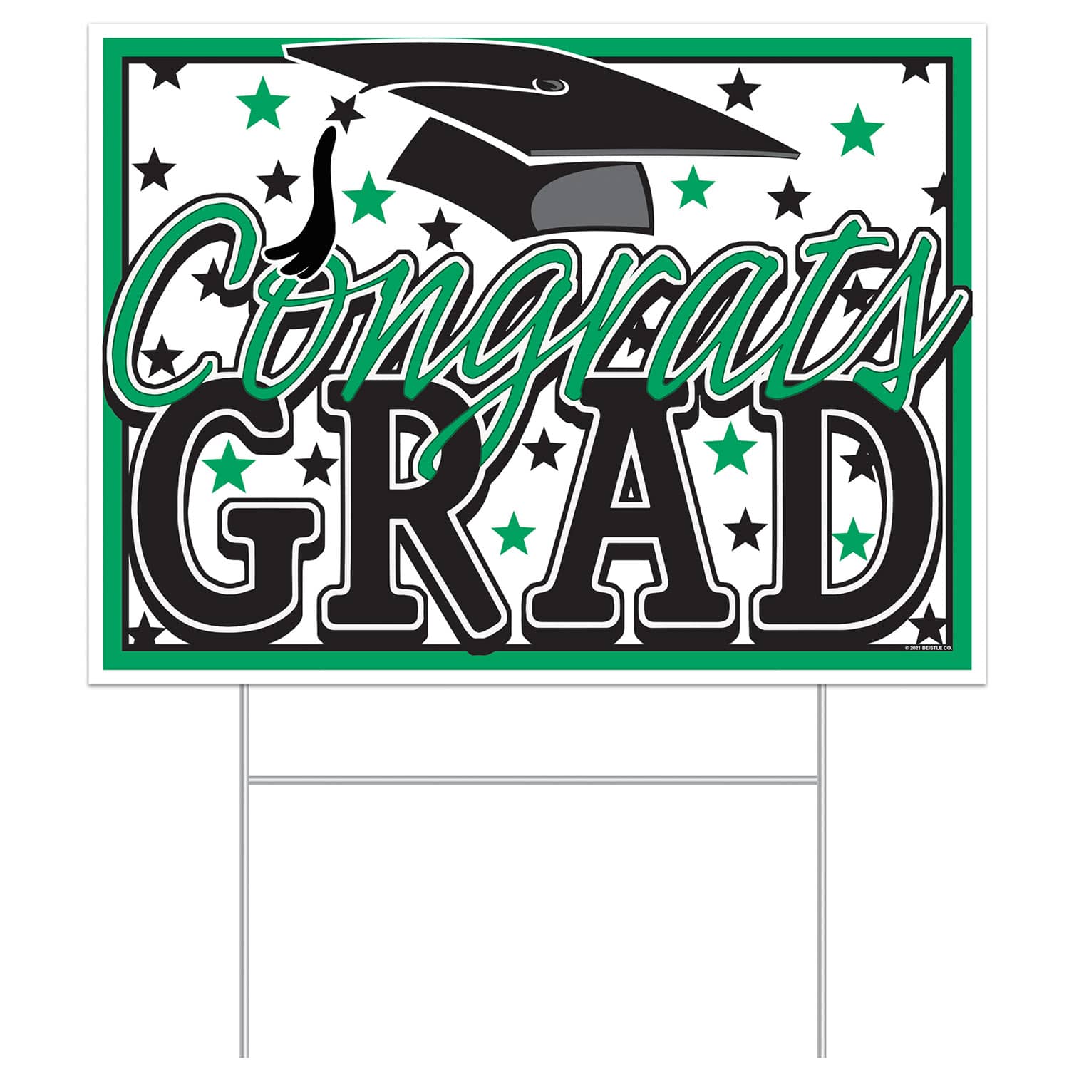 Plastic Congrats Grad Yard Sign