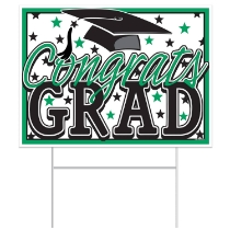 Plastic Congrats Grad Yard Sign