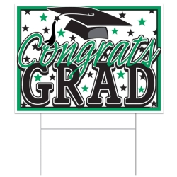 Plastic Congrats Grad Yard Sign