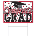 Plastic Congrats Grad Yard Sign