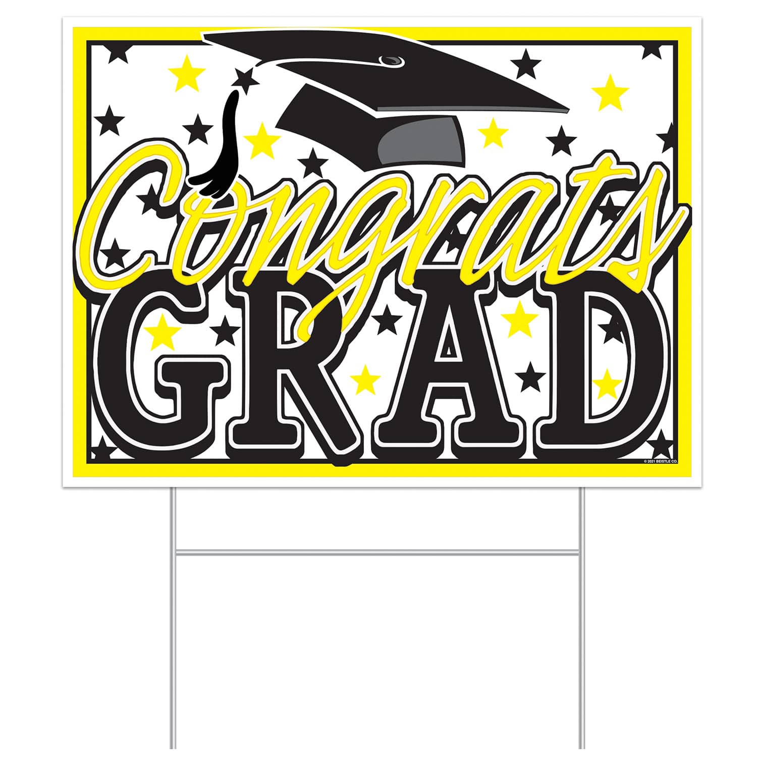 Plastic Congrats Grad Yard Sign